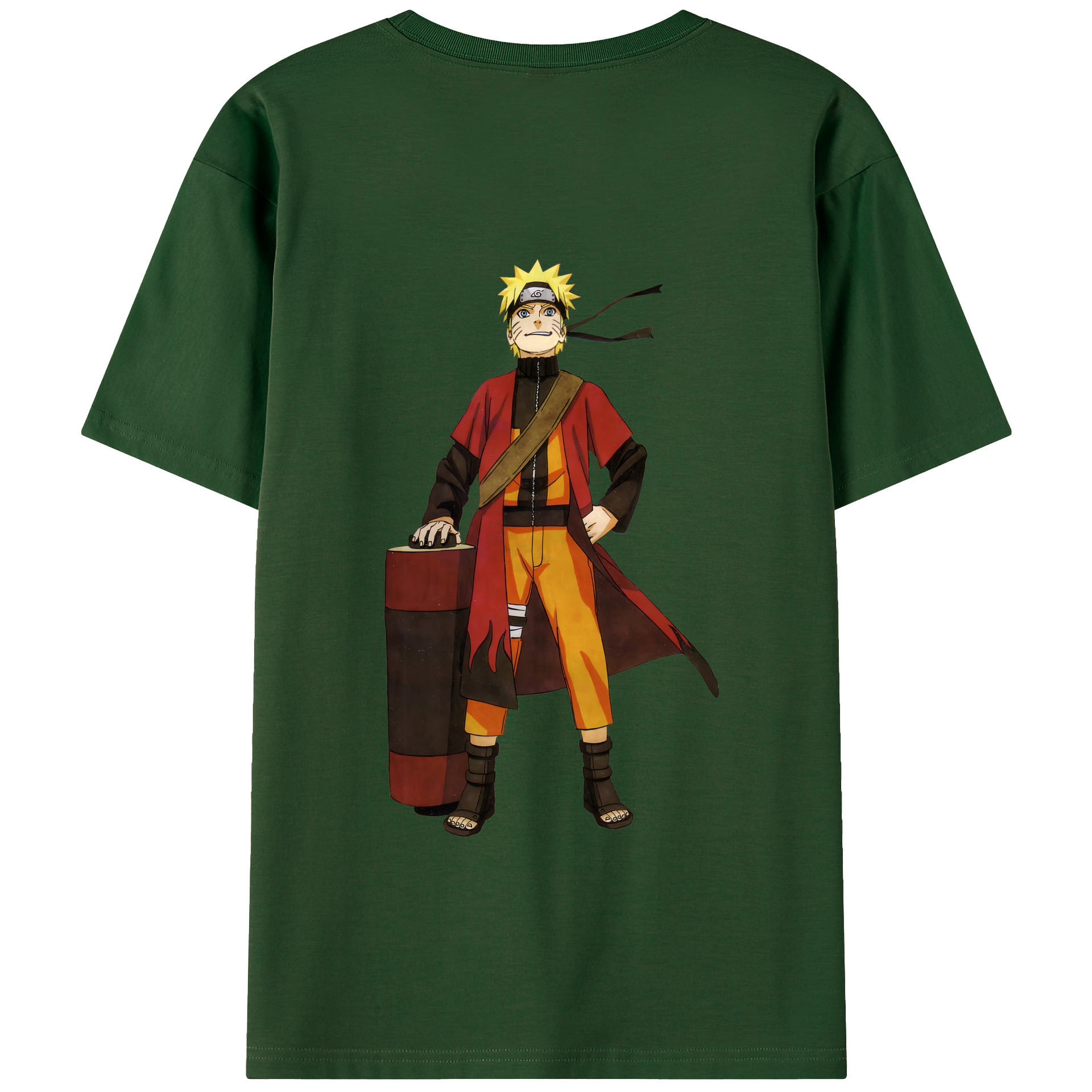 （画像用） NARUTO -ナルト- うずまき ナルト Uzumaki Naruto 綿100％半袖Tシャツ（背面プリント）